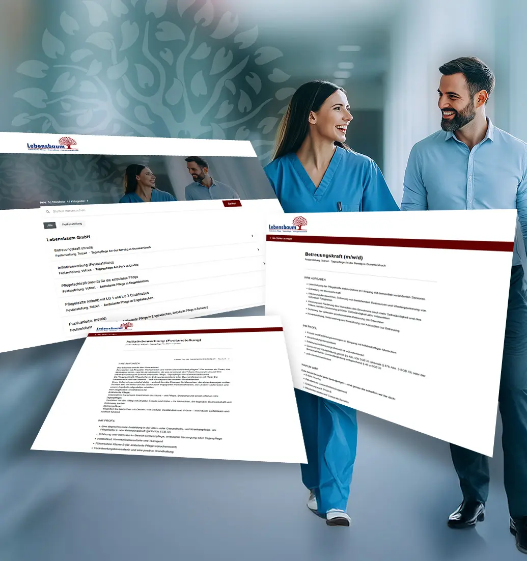 Arbeiten bei Lebensbaum: wertschätzendes Team in der Tagespflege